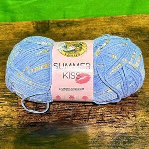 NWT Lion Brand Yarn Summer Kiss Yarn‎ Cornflower Blue
